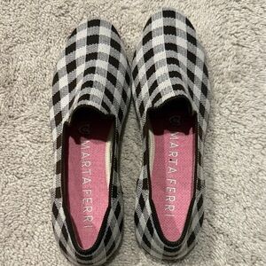 Rothy's Brown and White Checkered Flats
